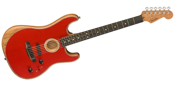 FENDER / American Acoustasonic Strat Ebony Dakota Red画像4