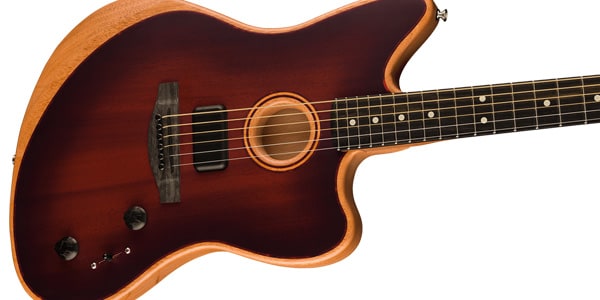 FENDER / American Acoustasonic Jazzmaster All-Mahogany Bourbon Burst画像4