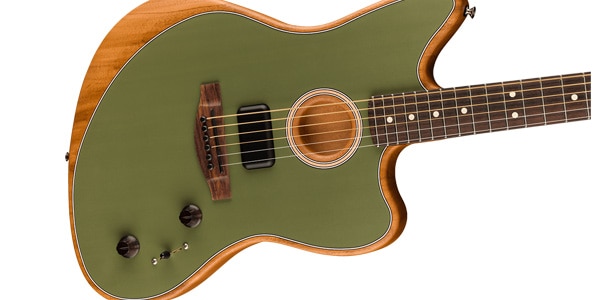 Acoustasonic Player Jazzmaster Rosewood Antique Olive