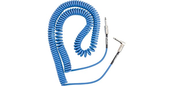FENDER / Contour 30&#39; Coiled Cable, Lake Placid Blue