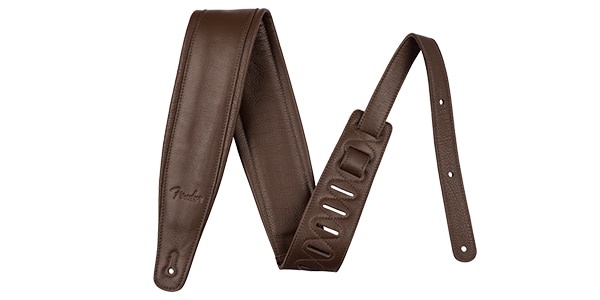 FENDER / 3.5" Premium Leather Strap, Brown
