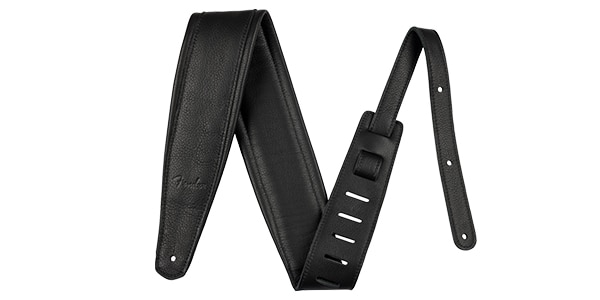FENDER / 3.5" Premium Leather Strap, Black