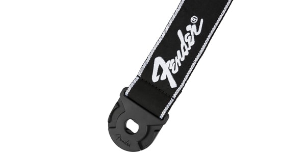 FENDER / Quick Grip Locking End Strap, Black with White Running Logo,画像2