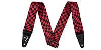 FENDER / Wavy Checkerboard Polyester Strap, Red