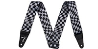 FENDER / Wavy Checkerboard Polyester Strap, Gray