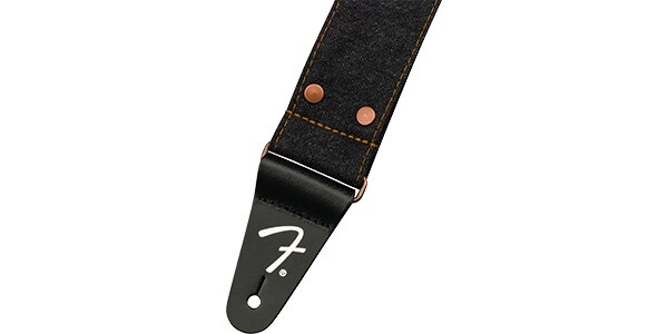 Fender x Wrangler Riveted Denim Gitaarband Zwart git