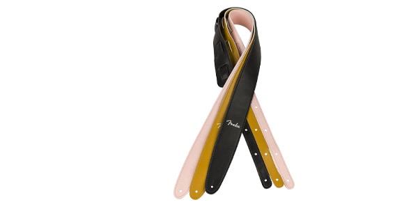 FENDER / VEGAN LEATHER STRAP BLACK画像3
