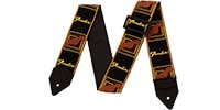 FENDER Limited Edition Vintage Modified Monogram Strap, BK/YW/BR