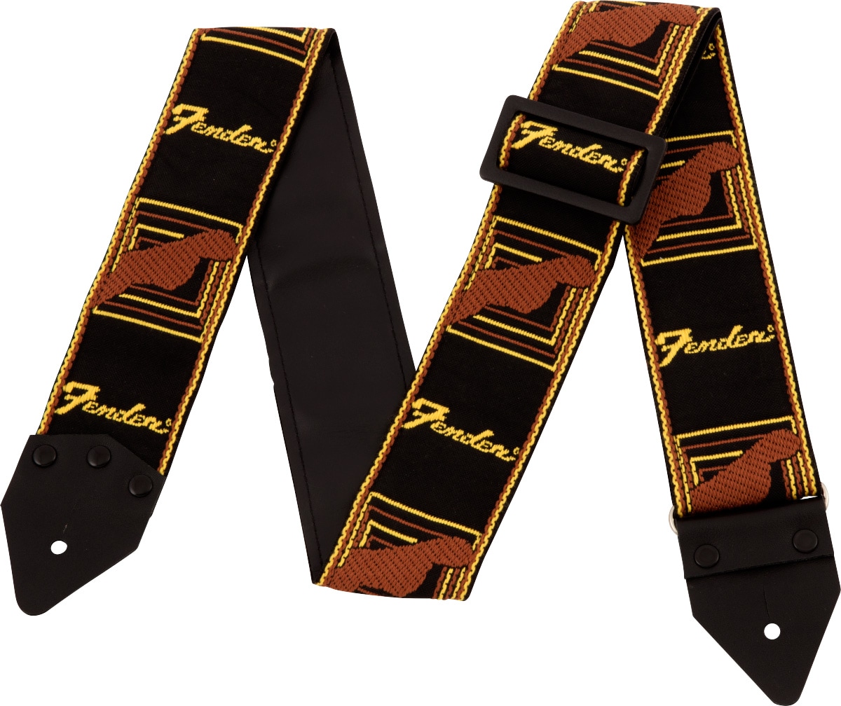 FENDER/Limited Edition Vintage Modified Monogram Strap, BK/YW/BR