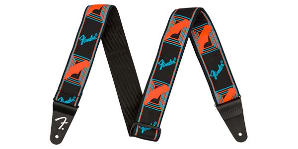 FENDER/NEON MONOGRAM STRAP BLUE/ORNG