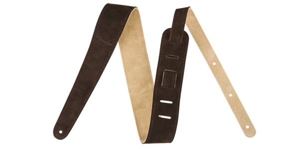 FENDER / 2" RVRS SUEDE STRAP - BRN/TAN