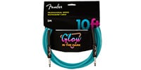 FENDER / Professional Glow in the Dark Cable, Blue, 10'