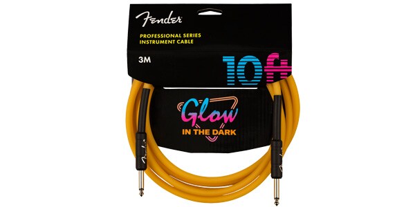 FENDER/Professional Glow in the Dark Cable, Orange, 10'