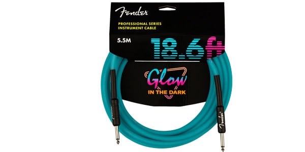 FENDER/Professional Glow in the Dark Cable, Blue, 18.6'