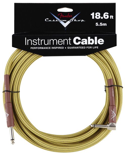 FENDER/Custom Shop Performance Series Cables 18.6ft, Angled, Tweed