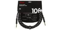 FENDER Deluxe Series Instrument Cable Black Tweed S/S 3m