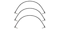 FENDER / Blockchain 16" Patch Cable, 3-pack, Angle/Angle