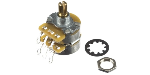 Dual 500K/250K Split Shaft Potentiometer