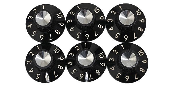 FENDER / Pure Vintage Black/Silver Skirted Amplifier Knobs 画像2
