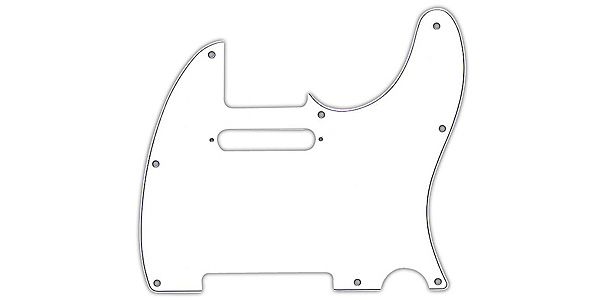 FENDER/8-HOLE MOUNT MULTI-PLY TELECASTER PICKGUARDS WHITE