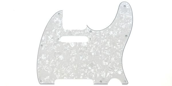 FENDER/8-HOLE MOUNT MULTI-PLY TELECASTER PICKGUARDS WHITE PEARL