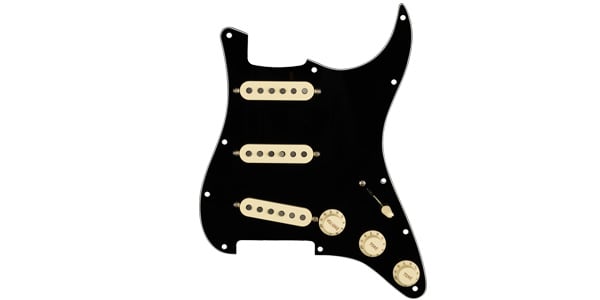 FENDER / Pre-Wired Strat Pickguard, Custom Shop Fat 50's SSS, Black