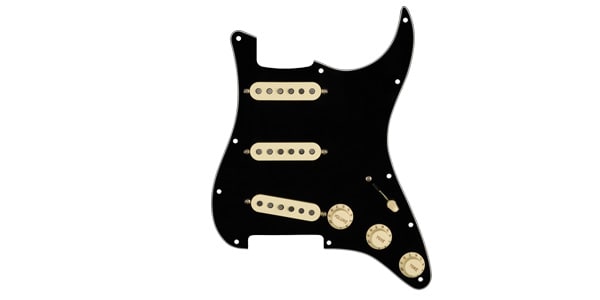 FENDER/Pre-Wired Strat Pickguard, Custom Shop Custom '69 SSS, Black