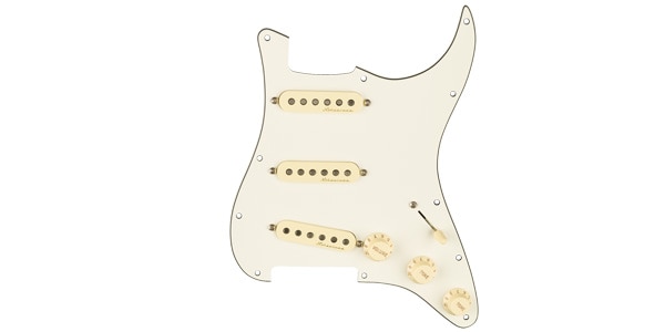 FENDER/Pre-Wired Strat Pickguard, Vintage Noiseless SSS, Parchment