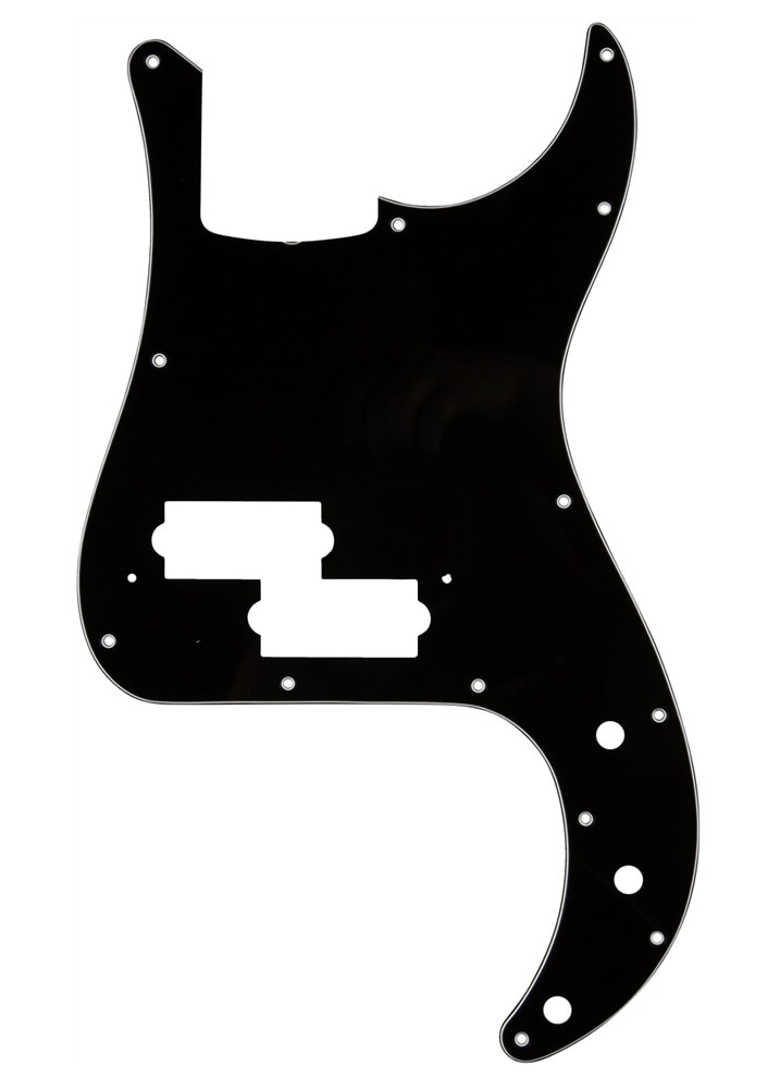 FENDER/Pickguard, Classic  Precision Bass 13-Hole 1-Ply Black (MIJ)