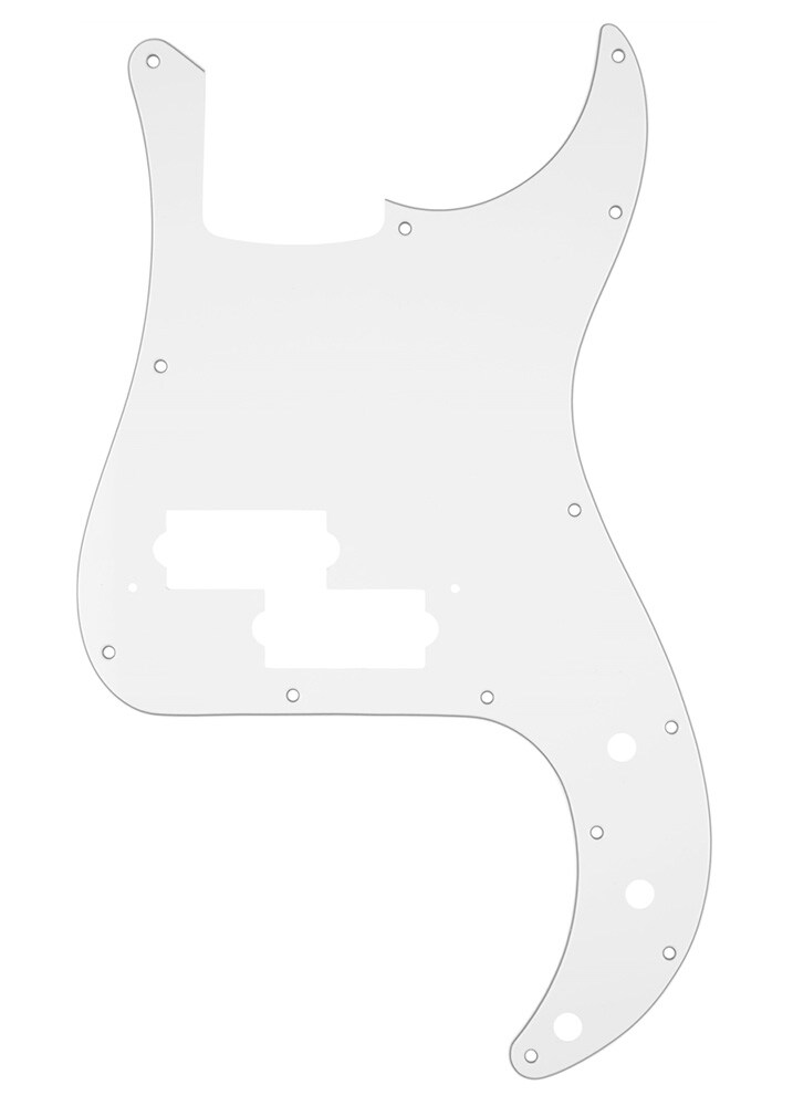 FENDER/Pickguard, Classic  Precision Bass 13-Hole 1-Ply White (MIJ)