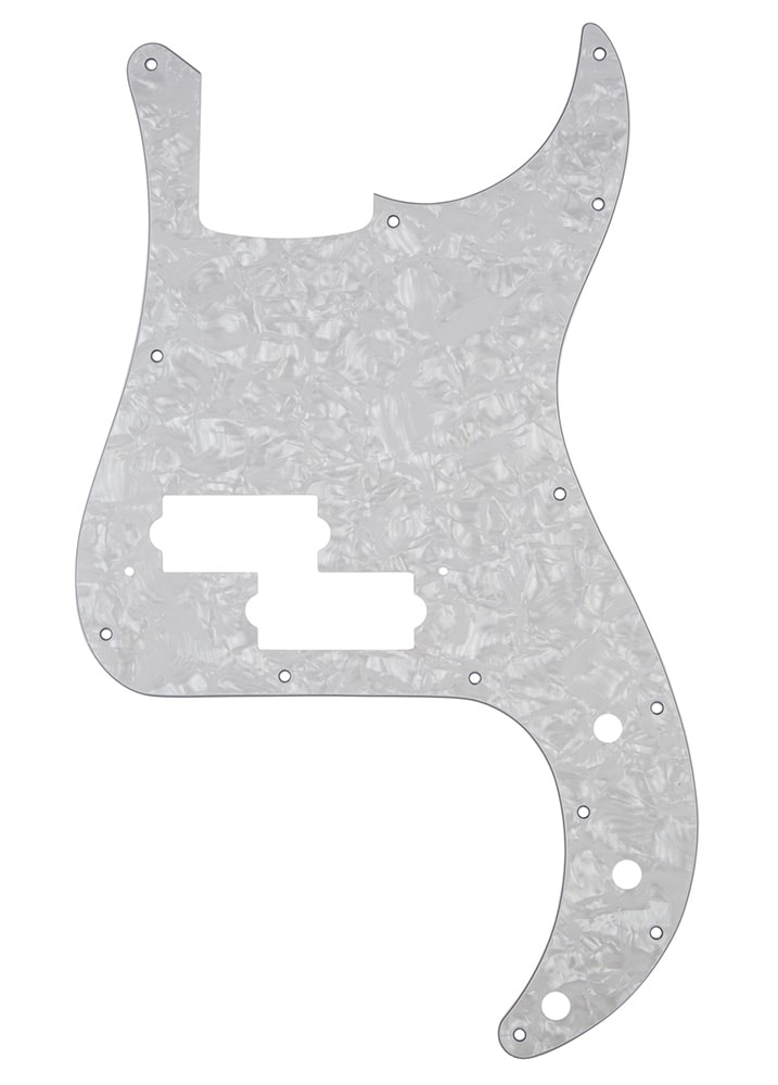 FENDER/Pickguard, Classic  Precision Bass 13-Hole 4-Ply White Peal