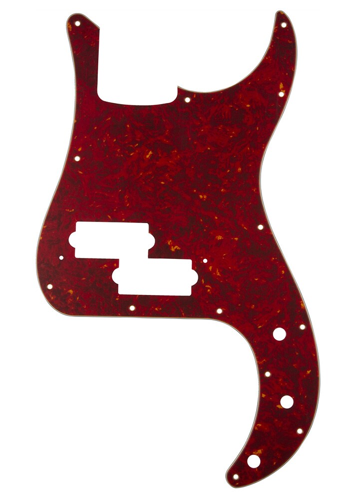 FENDER/Pickguard, Classic  Precision Bass 13-Hole 4-Ply Red Tortois