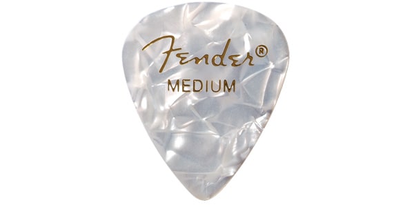 FENDER / Premium Celluloid 351 Shape Pick Medium White Moto