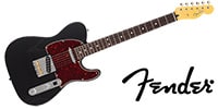 FENDER / MJI Ltd Telecaster, Raw Ash, RW FB, Black
