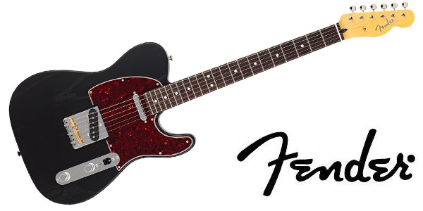 FENDER / MIJ Ltd Telecaster, Raw Ash, RW FB, Black