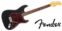 FENDER / MJI Ltd Stratocaster, Raw Ash, RW FB, Black