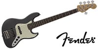 FENDER Made in Japan Hybrid 60s Jazz Bass V Charcoal Frost Metallic