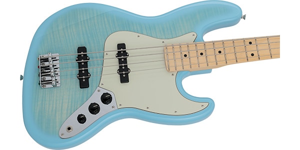 FENDER / 2024 MIJ Hybrid II Jazz Bass Maple Flame Celeste Blue画像4