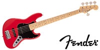 FENDER MIJ Hybrid II Jazz Bass V Modena Red