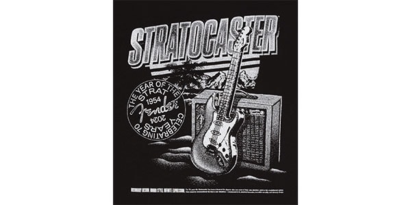 FENDER ( フェンダー )  / Fender Stratocaster 70th Anniversary, Tee, Black, XXL画像2