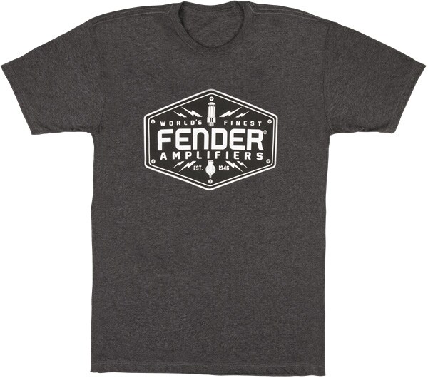 FENDER/Fender Bolt Down T-Shirt, Charcoal, S