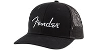 FENDER / SILVER LOGO SNAPBACK HAT, BLK