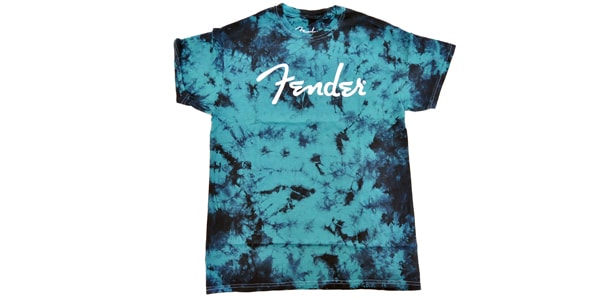 FENDER/TIE DYE LOGO T-SHIRT, BLUE M