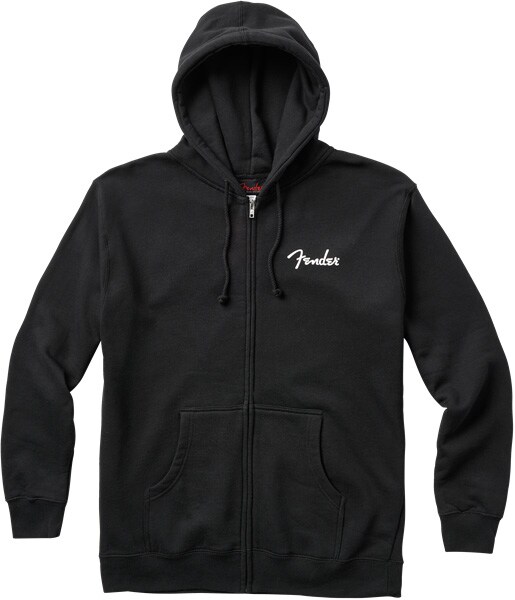 FENDER/Spaghetti Logo Zip Hoodie, Black M