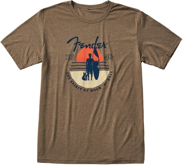 FENDER/Sunset Spirit T-Shirt, Olive S