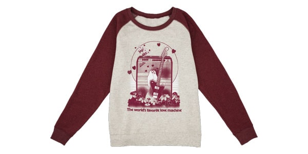 FENDER / Womens Love Sweatshirt,Oatmeal/Maroon,L