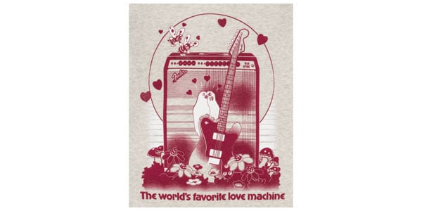 FENDER / Womens Love Sweatshirt,Oatmeal/Maroon,L 画像2