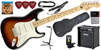 FENDER Player Stratocaster Maple 3-Color Sunburst 初心者セット