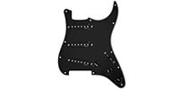 FISHMAN Fluence Loaded Pickguard - 3 Single Width Pickup Strat Black