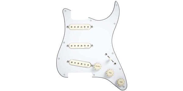 FISHMAN / Fluence Loaded Pickguard - 3 Single Width Pickup Strat White